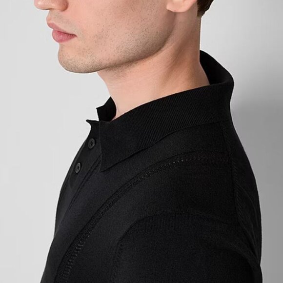 J. Ferrar Men's Short Sleeve Pullover Sweater Black Size L - Picture 3 of 6